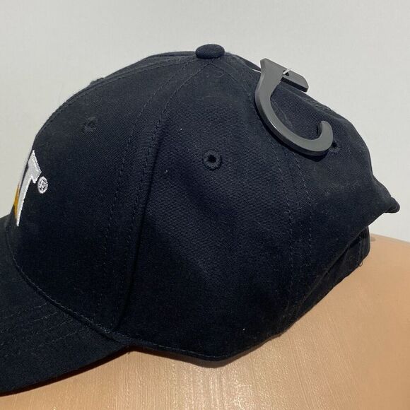 Caterpillar CAT Men's Black Curve Bill Embroidered Strapback Trademark Cap NWOT - Picture 5 of 10